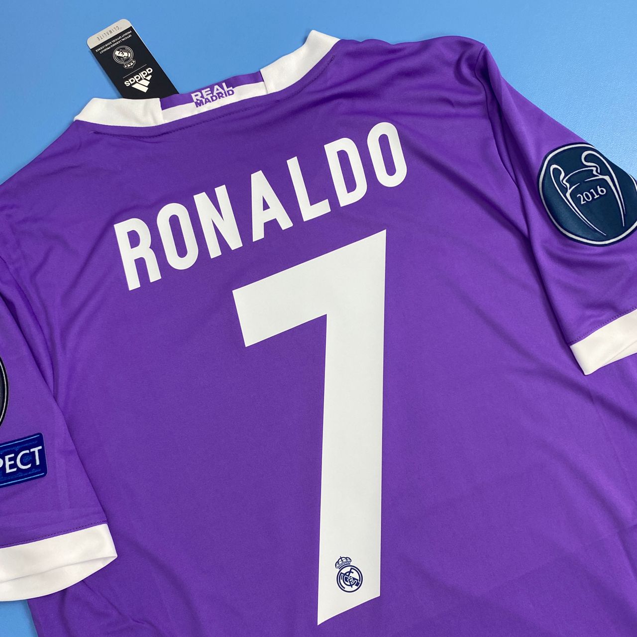 Real Madrid 2016-2017 UEFA Jersey - Ronaldo #7 Purple Mens Shirt