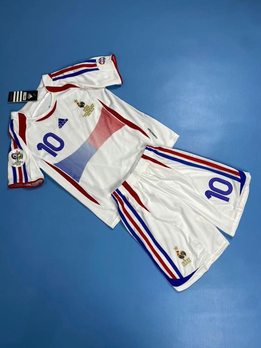 Zidane 10 France 2006 2007 White Kids Youth Kit