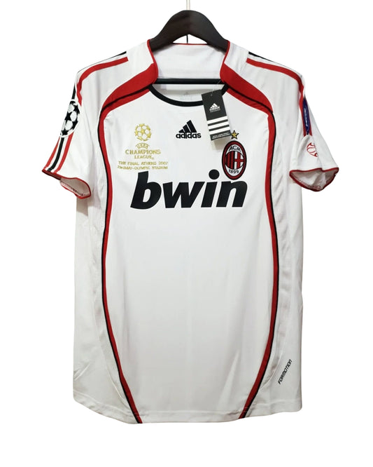 AC Milan 2006/2007 Retro White Away Football Shirt - MALDINI #3 jersey