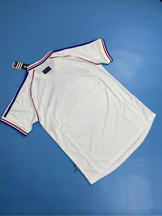France Mens Jersey 1998 White Retro Football Away