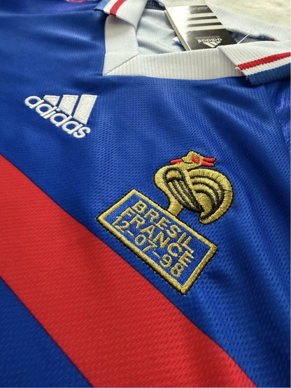 France World Cup 1998 Final Zidane #10 Blue Men’s Retro Soccer Jersey