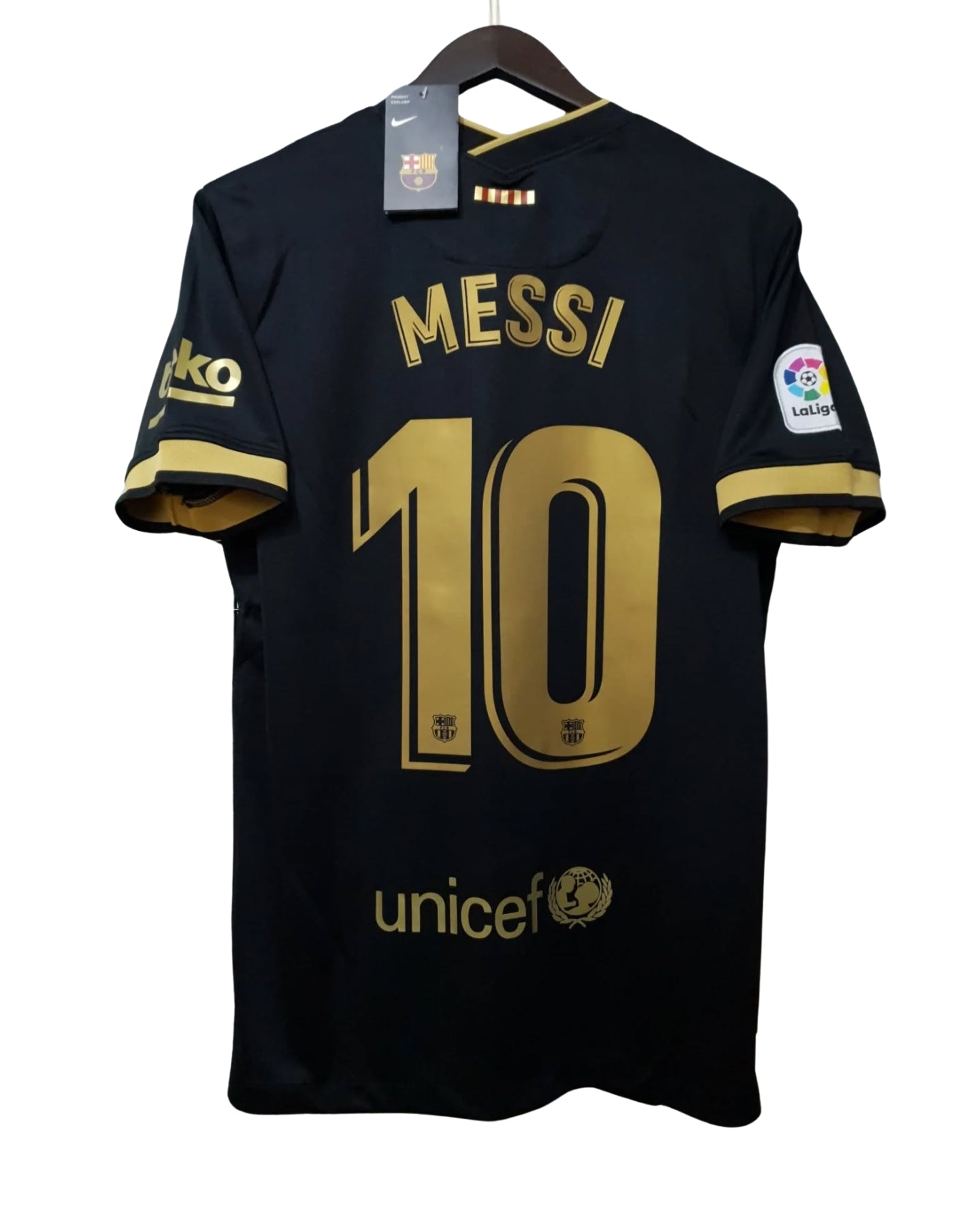 FC Barcelona 2020/2021 Football Shirt Away Black Soccer - Messi #10 Jersey