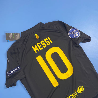 FC Barcelona 2011/2012 UEFA Champions League away Black Jersey - Messi #10 Mens Shirt