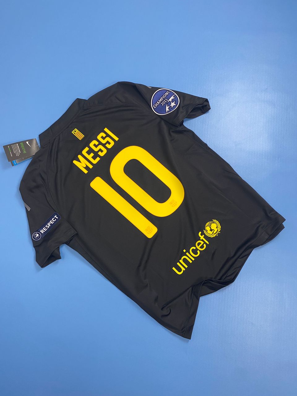 FC Barcelona 2011/2012 UEFA Champions League away Black Jersey - Messi #10 Mens Shirt