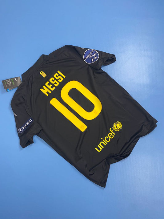 FC Barcelona 2011/2012 UEFA Champions League away Black Jersey - Messi #10 Mens Shirt