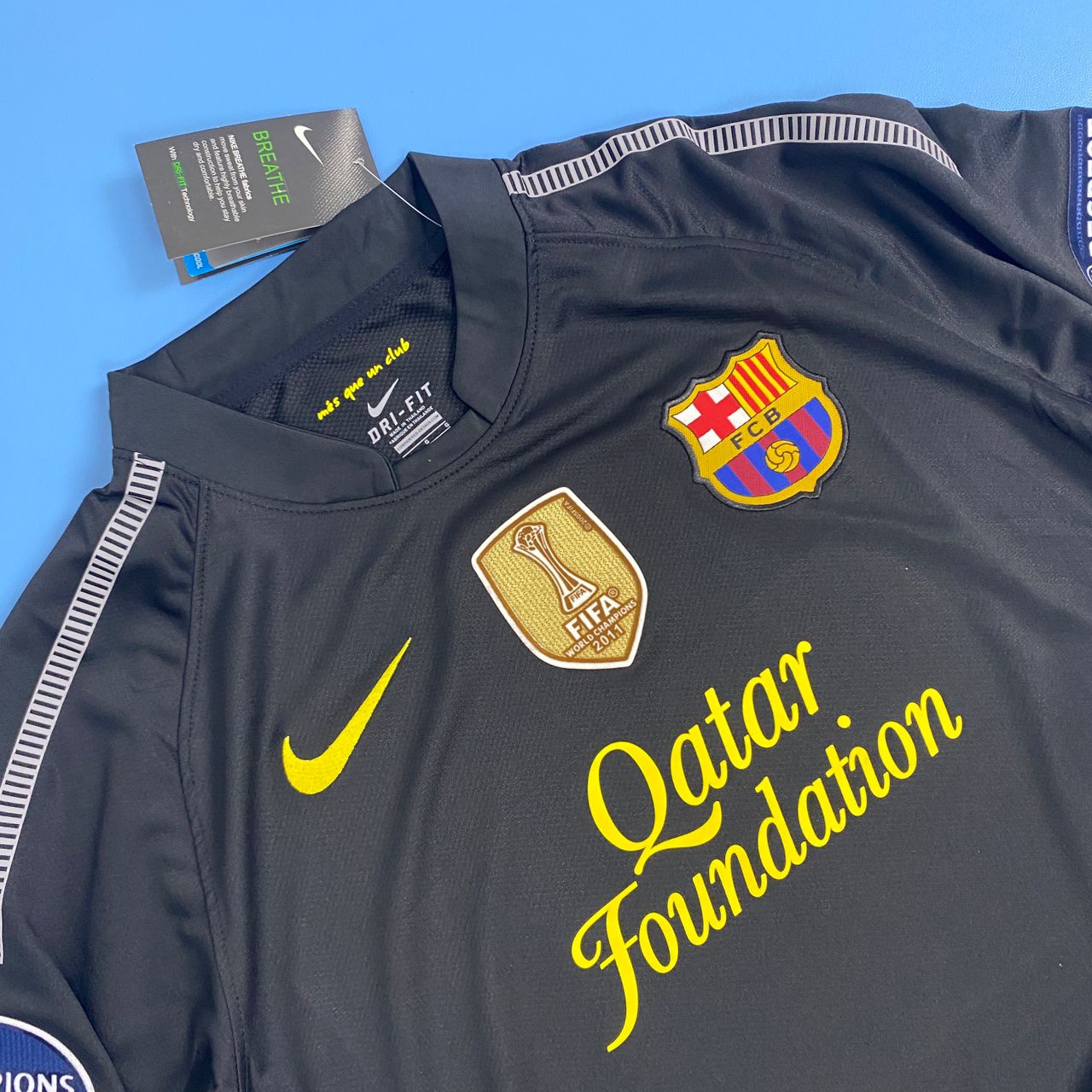 FC Barcelona 2011/2012 UEFA Champions League away Black Jersey - Messi #10 Mens Shirt