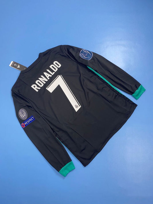Real Madrid Away Jersey 2017 Long Sleeve - Cristiano Ronaldo #7 Mens
