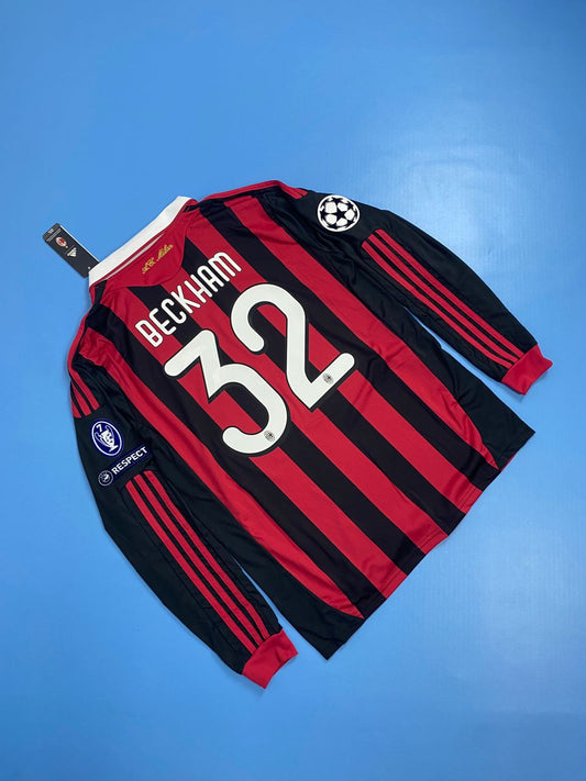 AC Milan 2009/2010 Home Football Shirt Soccer Jersey - David Beckham #32 Mens