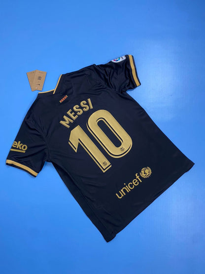 FC Barcelona 2020/2021 Football Shirt Away Black Soccer - Messi #10 Mens Jersey