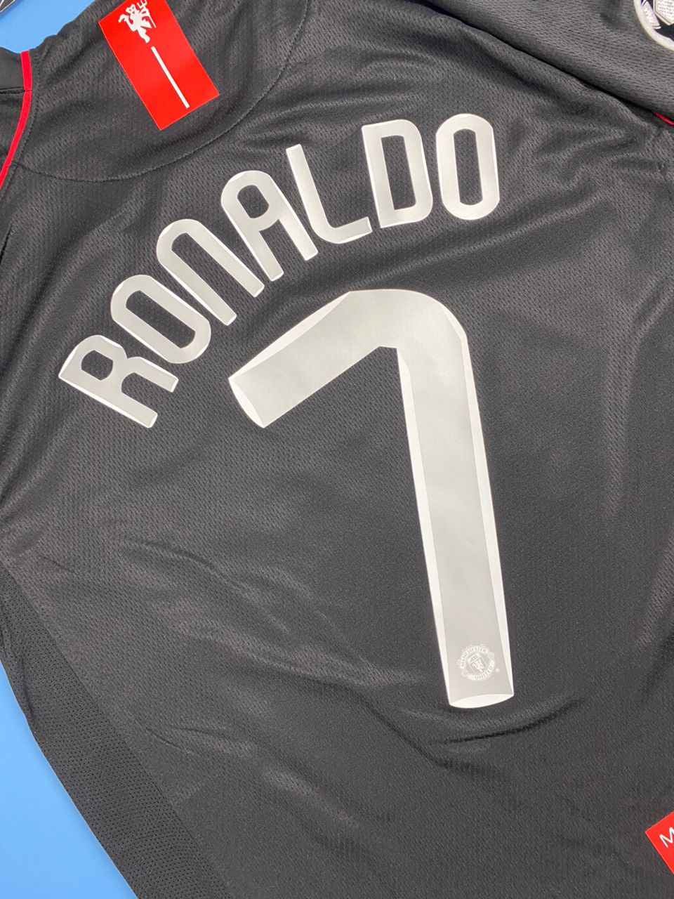 Manchester United 2007/08 Champions League Away Black jersey - Ronaldo #7 Mens shirt