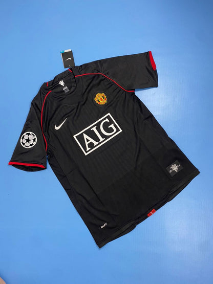 Manchester United 2007/08 Champions League Away Black jersey - Ronaldo #7 Mens shirt