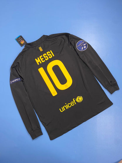 FC Barcelona 2011/2012 UEFA Champions League away Black Jersey - Messi #10 Mens