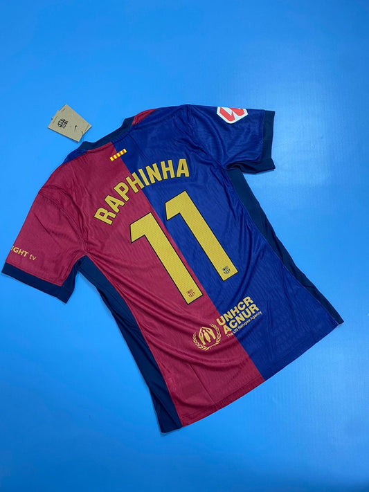 FC Barcelona Home 2024/2025 Jersey - Raphinha #11 Mens Jersey