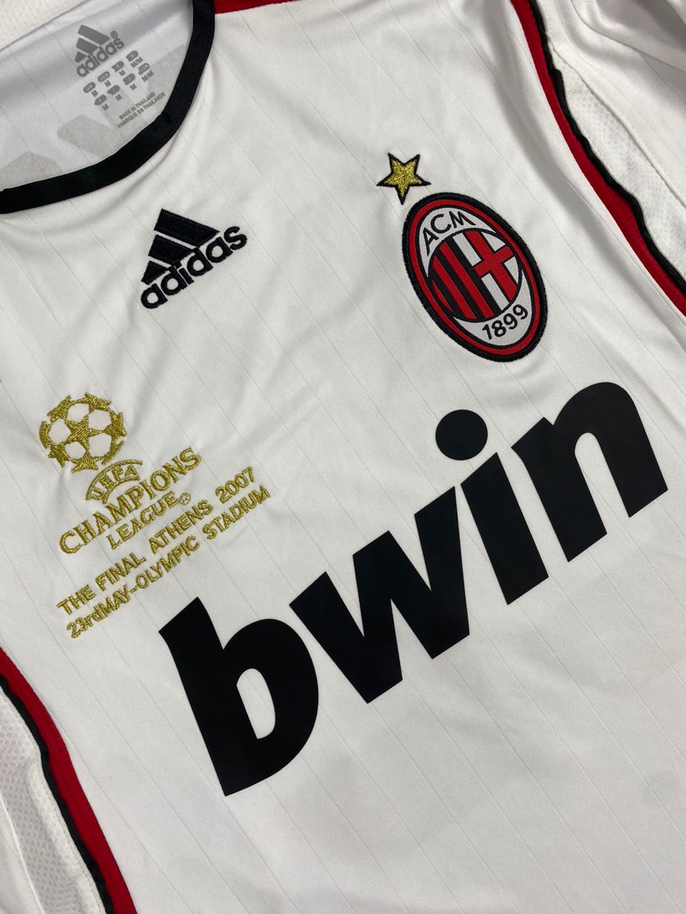 AC Milan 2006-2007 Kaka #22 White Away Long Sleeve Final Soccer Mens Jersey