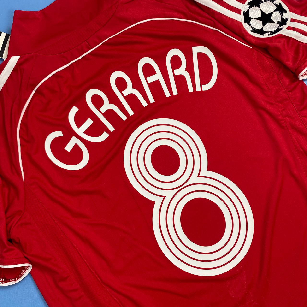 FC Liverpool 2006/2007 UEFA Soccer Football Shirt Jersey - Gerrard #8 Mens Jersey
