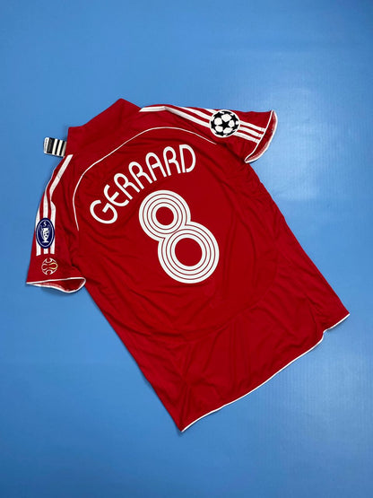 FC Liverpool 2006/2007 UEFA Soccer Football Shirt Jersey - Gerrard #8 Mens Jersey