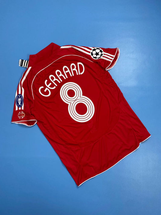 FC Liverpool 2006/2007 UEFA Soccer Football Shirt Jersey - Gerrard #8 Mens Jersey