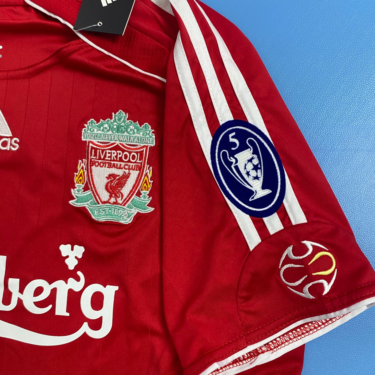 FC Liverpool 2006/2007 UEFA Soccer Football Shirt Jersey - Gerrard #8 Mens Jersey