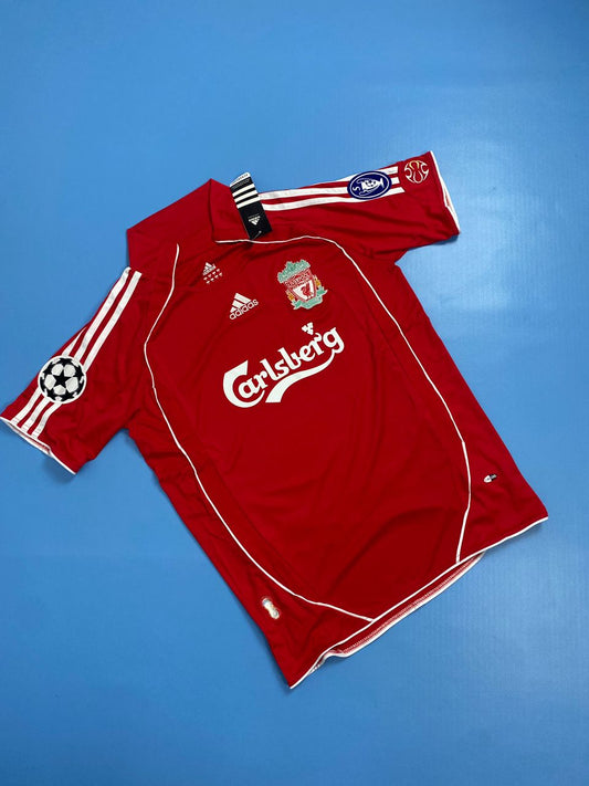 FC Liverpool 2006/2007 UEFA Soccer Football Shirt Jersey - Gerrard #8 Mens Jersey