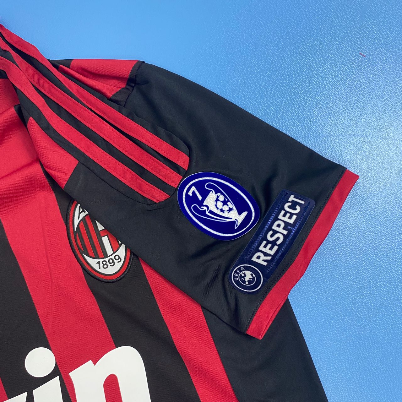 AC Milan 2009/2010 UCL home jersey - Ronaldinho #80 Mens jersey