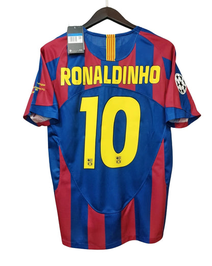 Barcelona 2005/06 UCL Final Home Shirt of Champions - Ronaldinho #10 Jersey