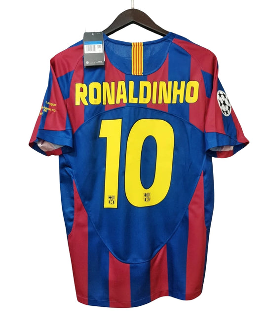Barcelona 2005/06 UCL Final Home Shirt of Champions - Ronaldinho #10 Jersey