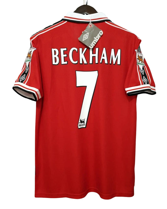 Manchester United 1998-1999 Short Sleeve Soccer - David Beckham #7 Red Jersey