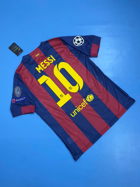 FC Barcelona 2014-2015 Home Retro Champions League Edition - Messi #10 Jersey