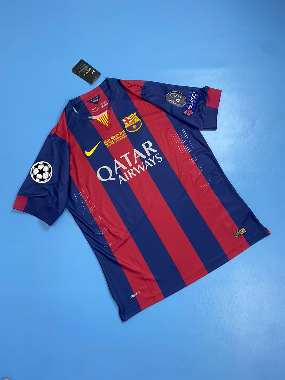 FC Barcelona 2014-2015 Home Retro Champions League Edition - Messi #10 Jersey