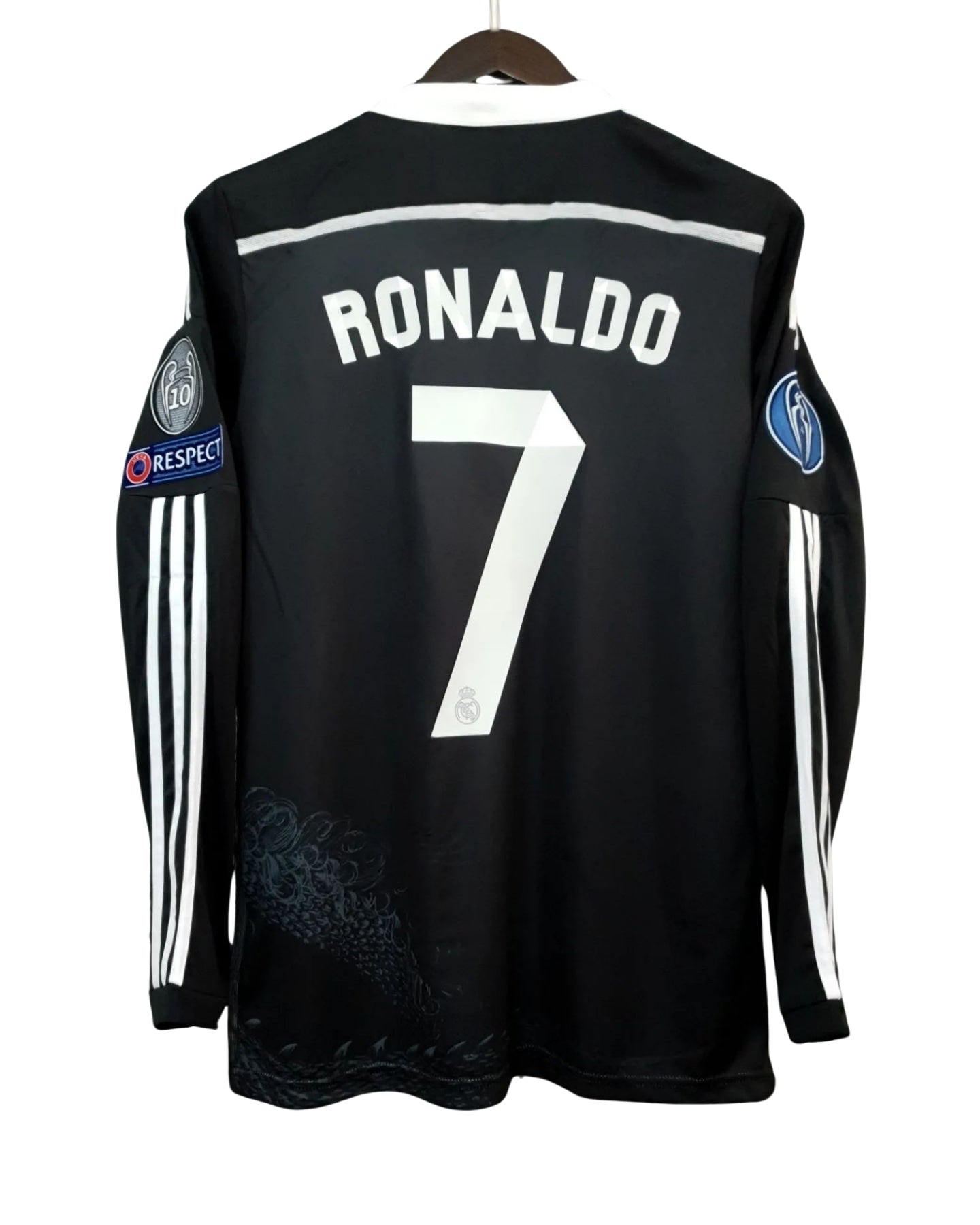 Real Madrid 2014-2015 UCL Long Sleeve Black Dragon - Cristiano Ronaldo #7 jersey