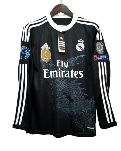 Real Madrid 2014-2015 UCL Long Sleeve Black Dragon - Cristiano Ronaldo #7 jersey