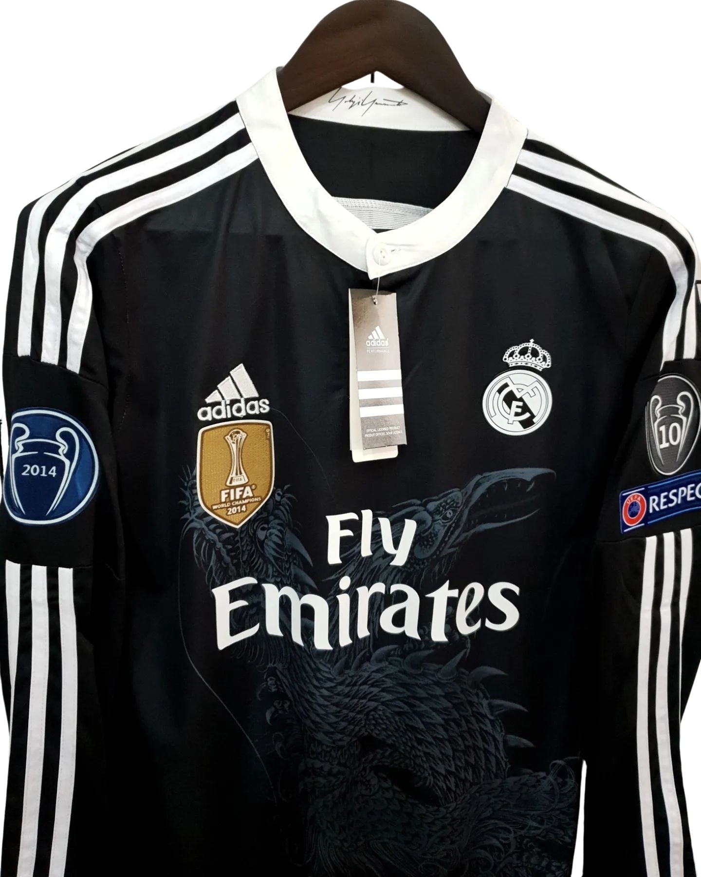 Real Madrid 2014-2015 UCL Long Sleeve Black Dragon - Cristiano Ronaldo #7 jersey