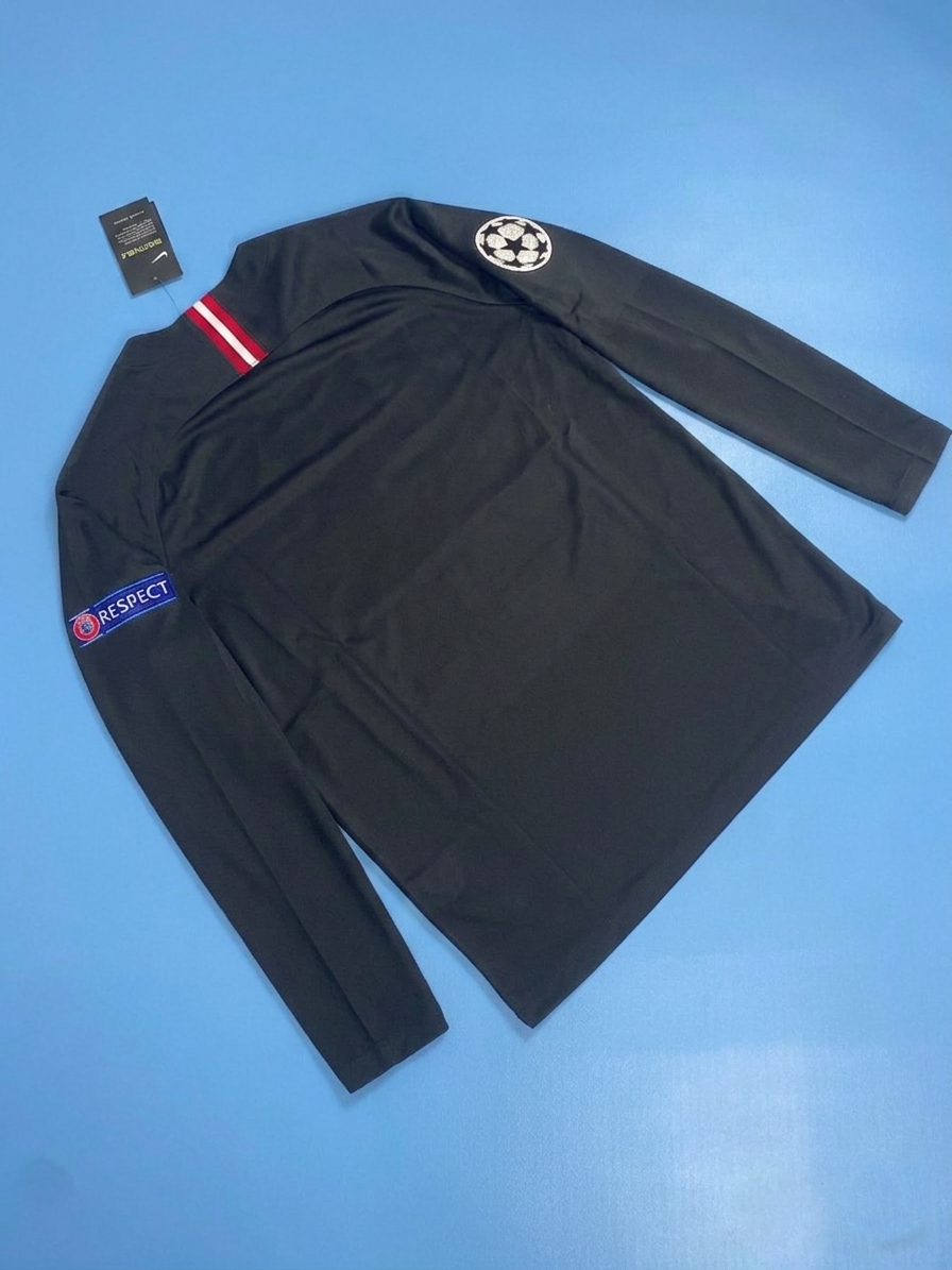 PSG Black Men's Jersey 2018-2019 Champions League Long Sleeve