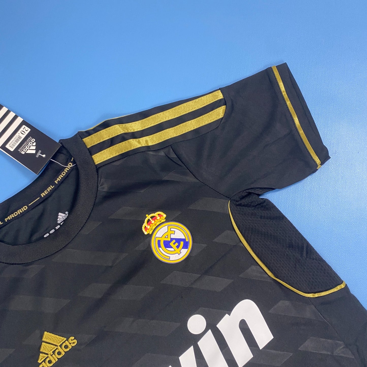 Real Madrid 2011/12 UEFA Champions League Kids Youth Black Home Kit - Cristiano Ronaldo #7
