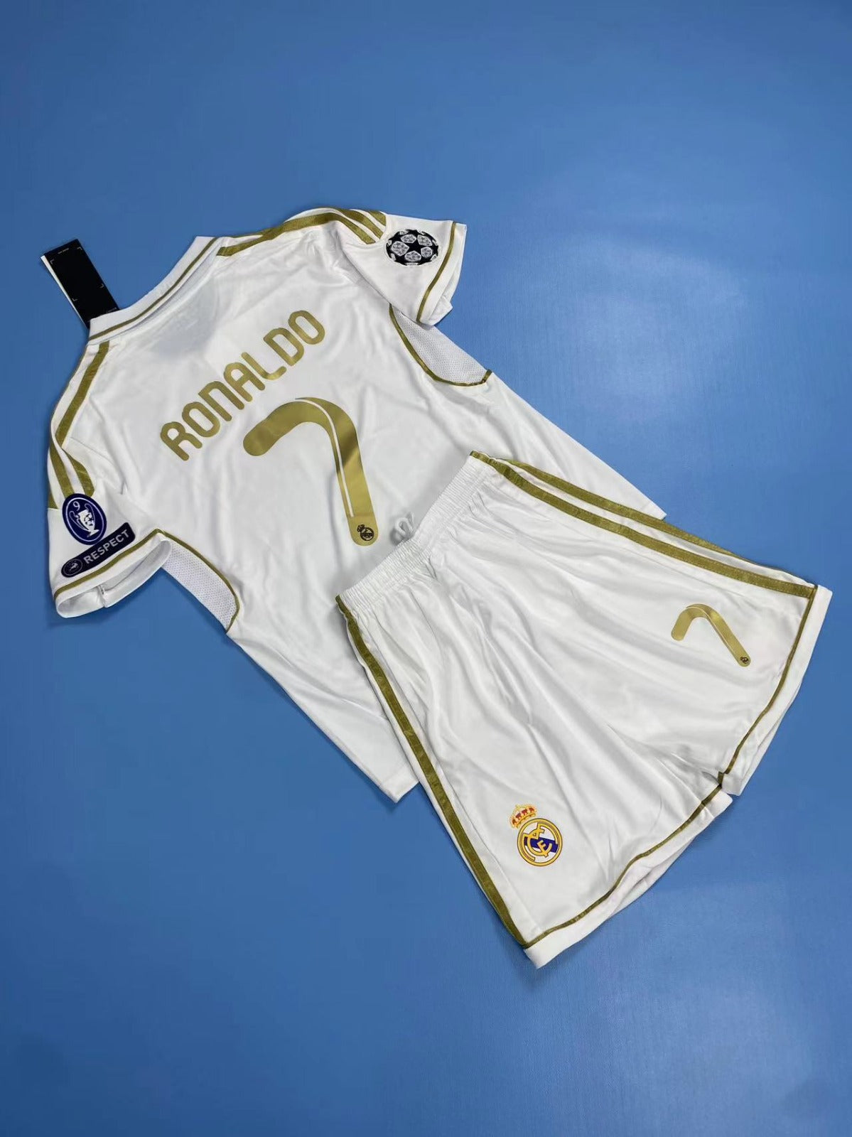 Real Madrid 2011/12 UEFA Champions League Kids Youth Home Kit - Cristiano Ronaldo #7
