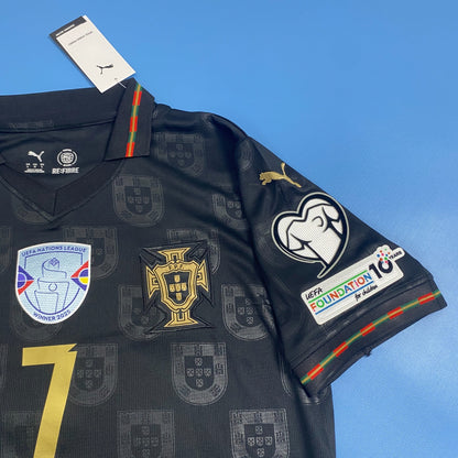 Portugal 2025 Black Special Edition Ronaldo #7 Mens Jersey