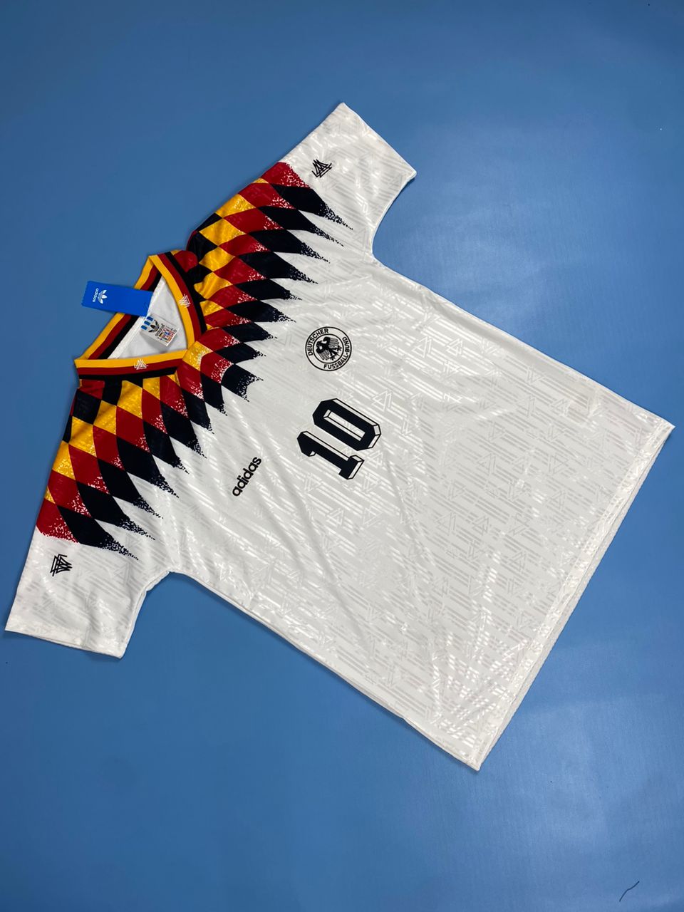 Vintage 1992 Euro #10 Matthäus Germany Home Football Mens Shirt