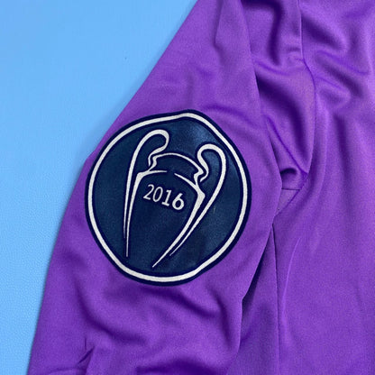 Real Madrid 2016-2017 UEFA Long Sleeve - Ronaldo #7 Purple Jersey