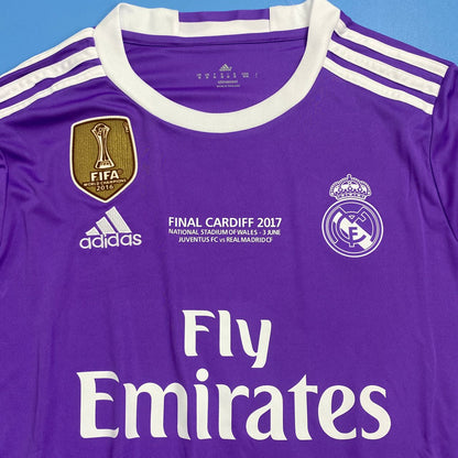 Real Madrid 2016-2017 UEFA Long Sleeve - Ronaldo #7 Purple Jersey