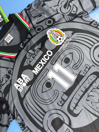 Mexico 3rd Black Jersey 1998 Men Kit Third Retro Shirt Blanco #11