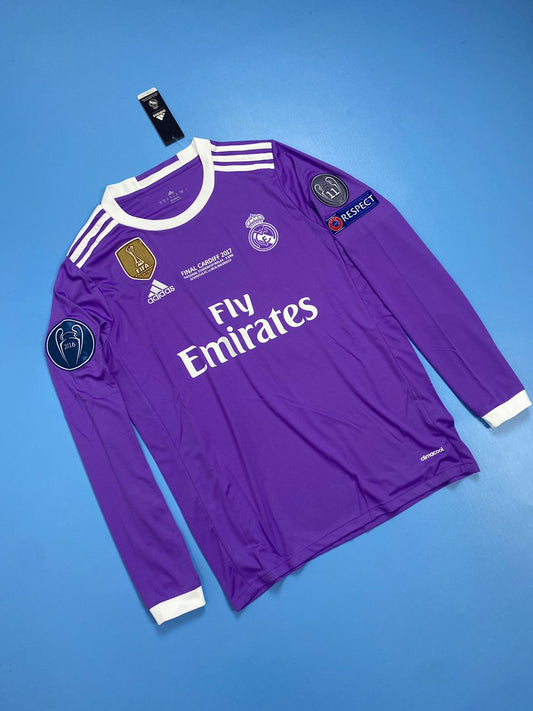 Real Madrid 2016-2017 UEFA Long Sleeve - Ronaldo #7 Purple Jersey