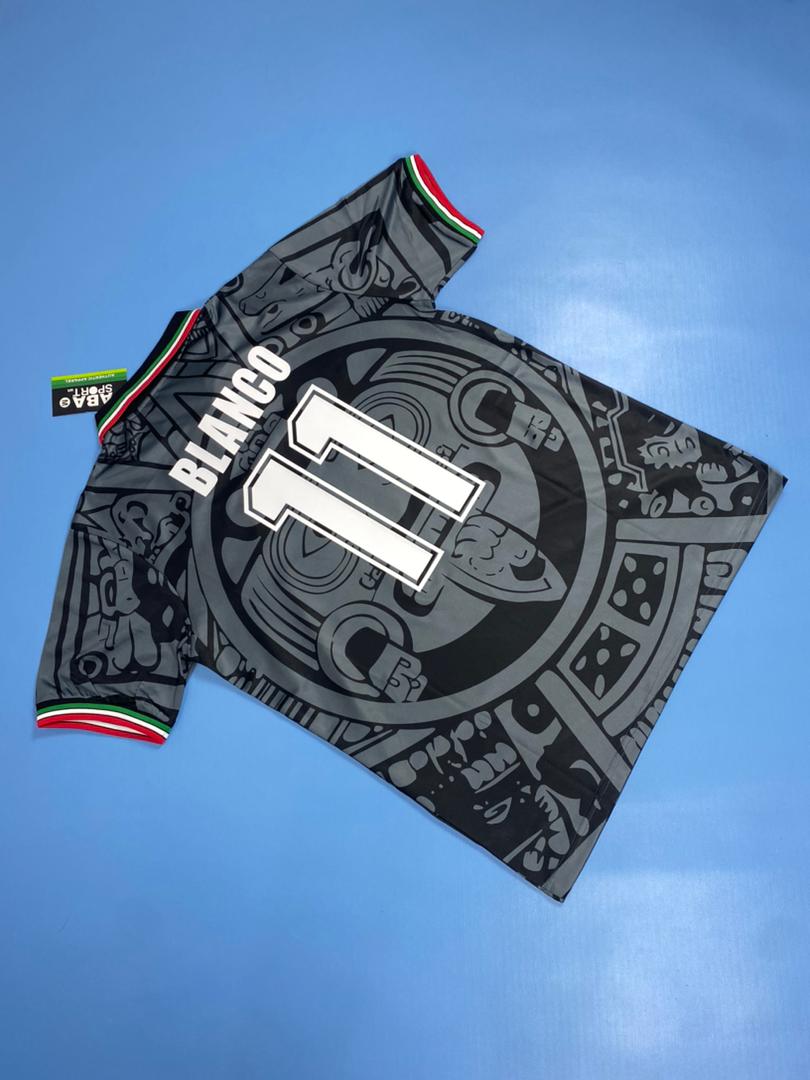 Mexico 3rd Black Jersey 1998 Men Kit Third Retro Shirt Blanco #11
