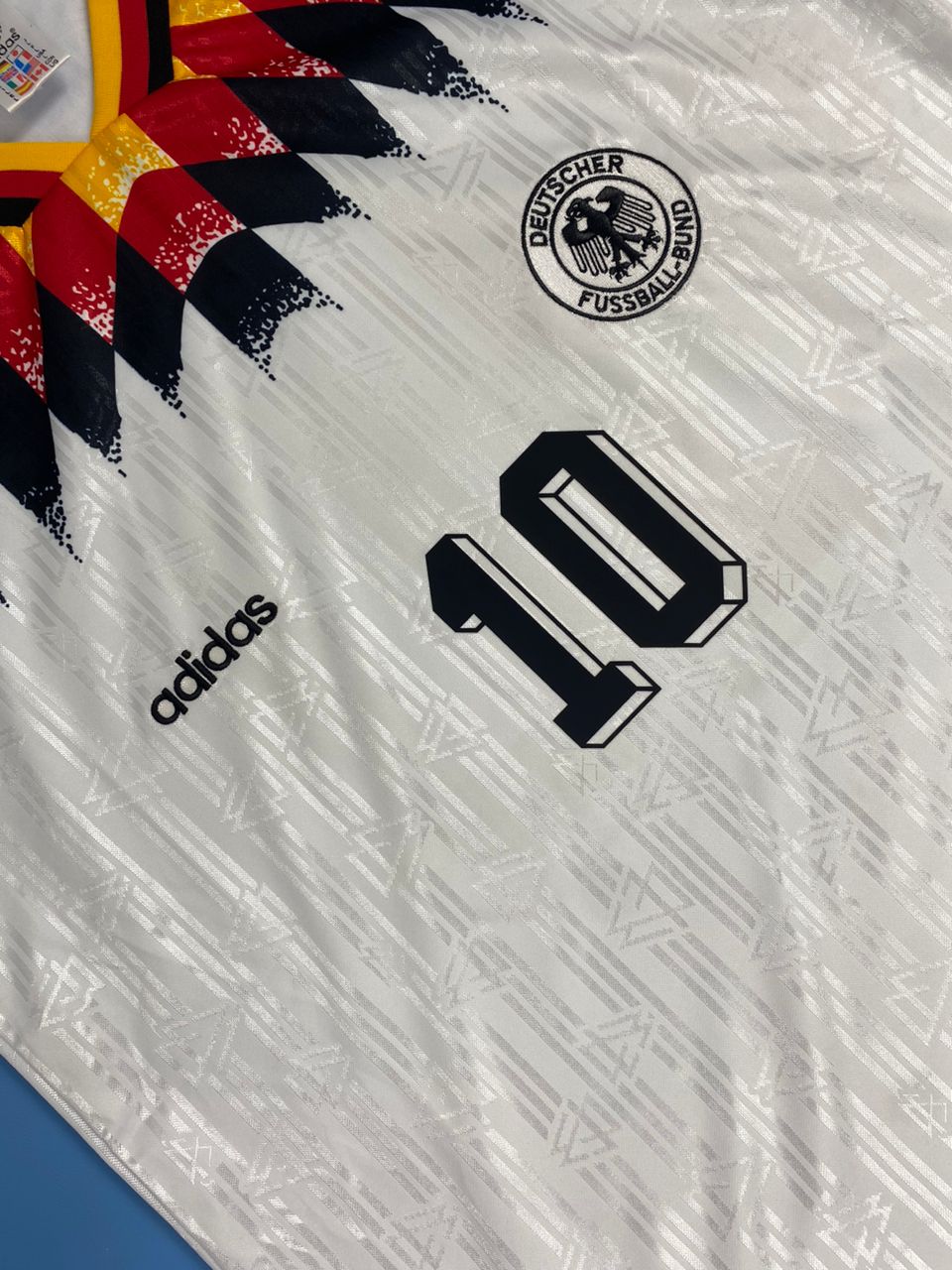 Vintage 1992 Euro #10 Matthäus Germany Home Football Mens Shirt