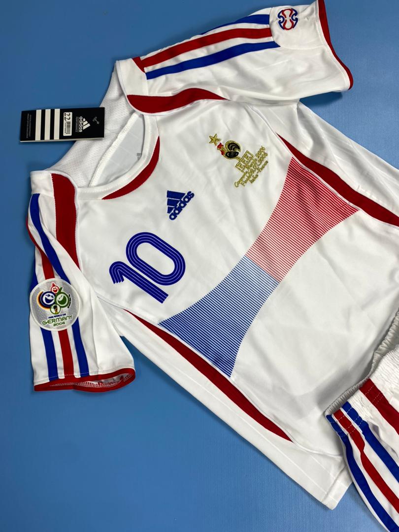 Zidane 10 France 2006 2007 White Kids Youth Kit