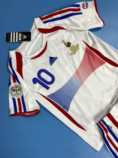 Zidane 10 France 2006 2007 White Kids Youth Kit