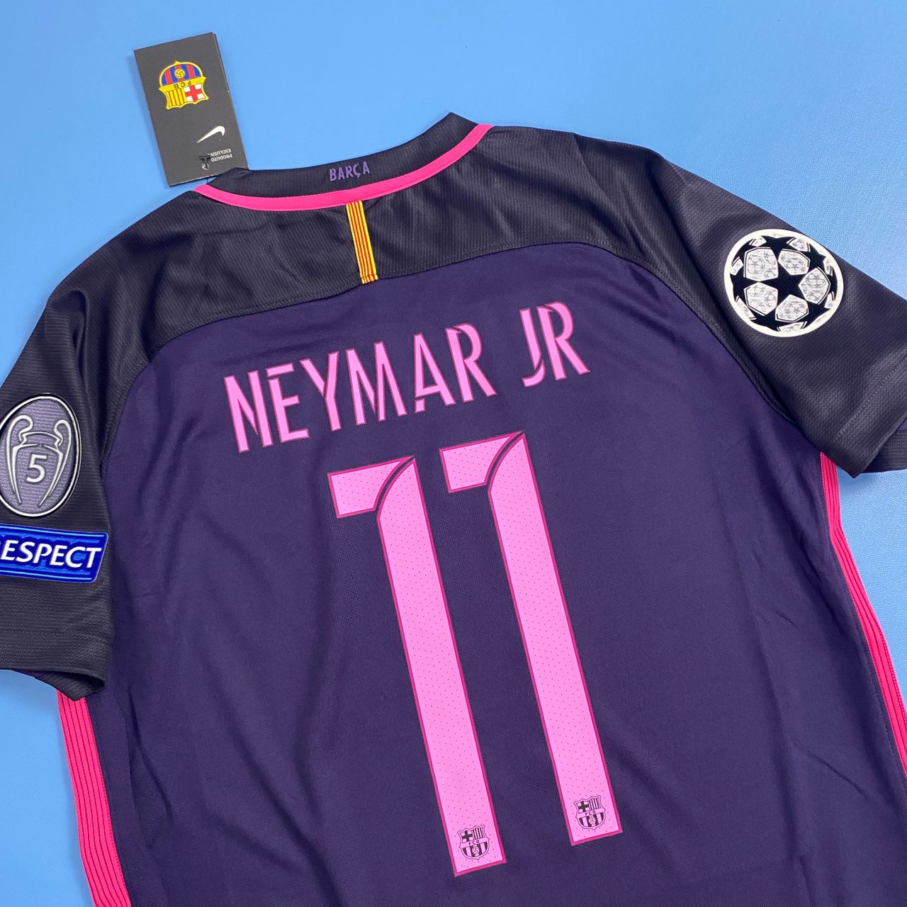 Barcelona Away Jersey 2016/2017 - Neymar Jr #11 Champions League Mens JERSEY
