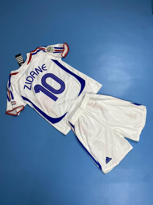 Zidane 10 France 2006 2007 White Kids Youth Kit