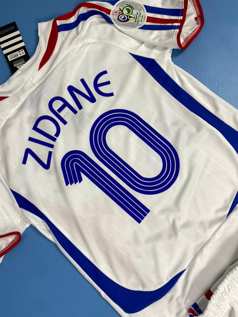 Zidane 10 France 2006 2007 White Kids Youth Kit