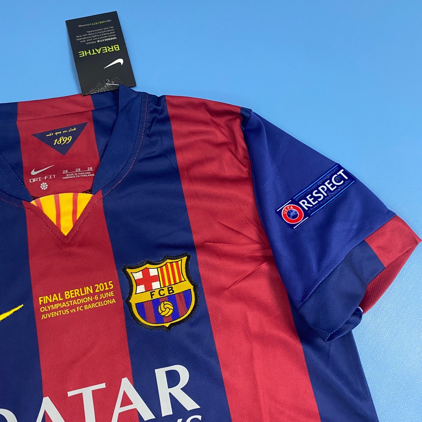 FC Barcelona 2014/15 Home Retro Champions League Edition Kids Youth - Neymar JR #11 Jersey