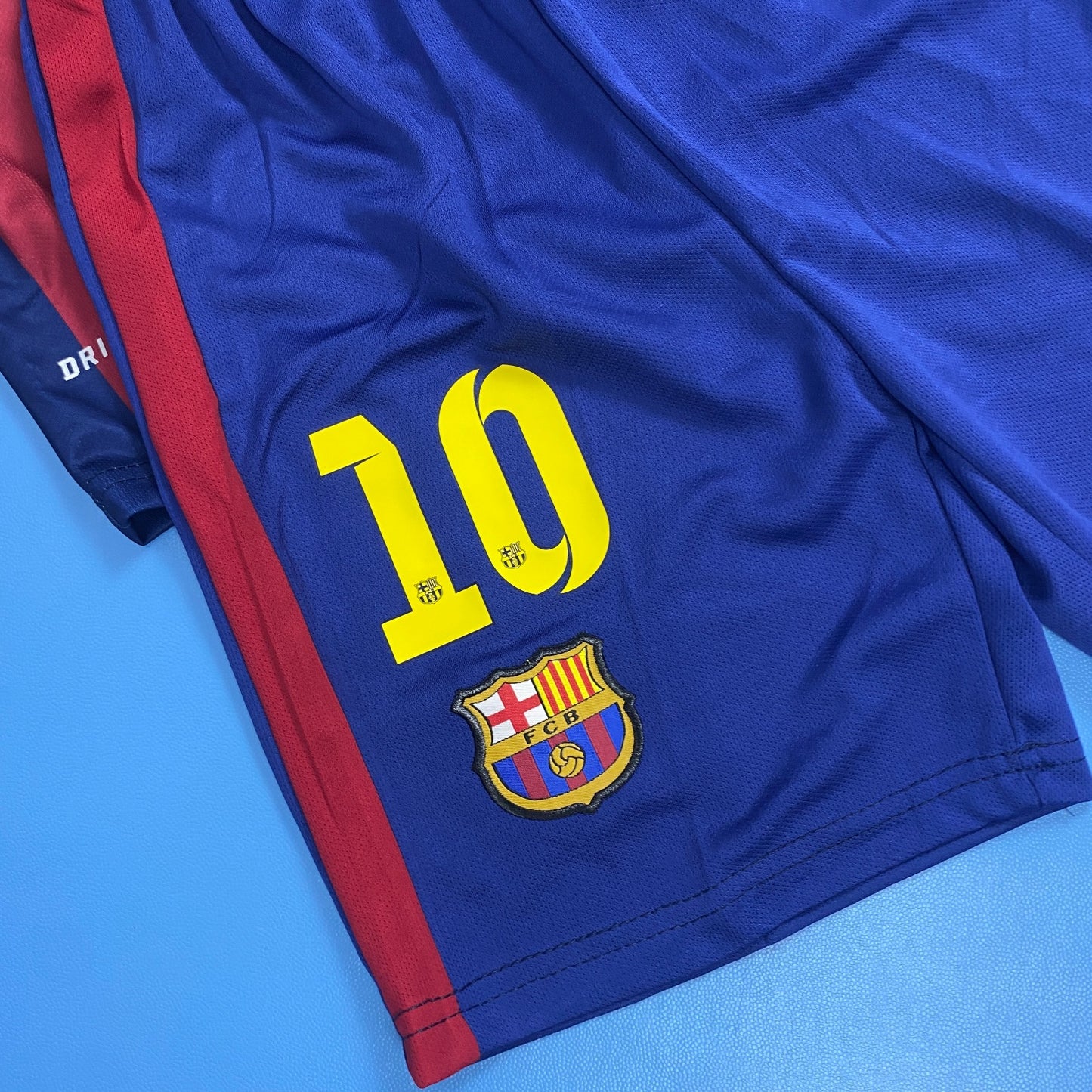 FC Barcelona 2014/15 Home Retro Champions League Edition Kids Youth - Messi #10 Jersey